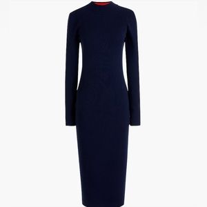 J.crew navy knit midi dress